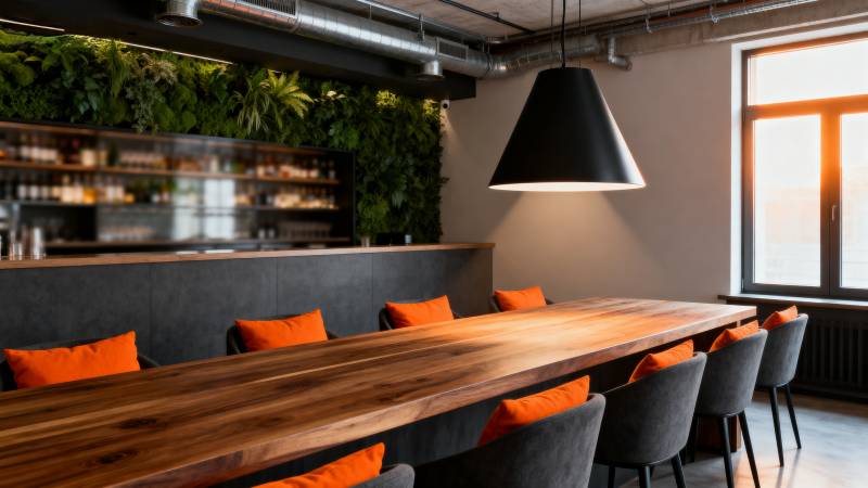 现代简约餐厅一角图片