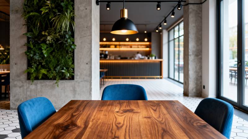 现代简约餐厅一角图片