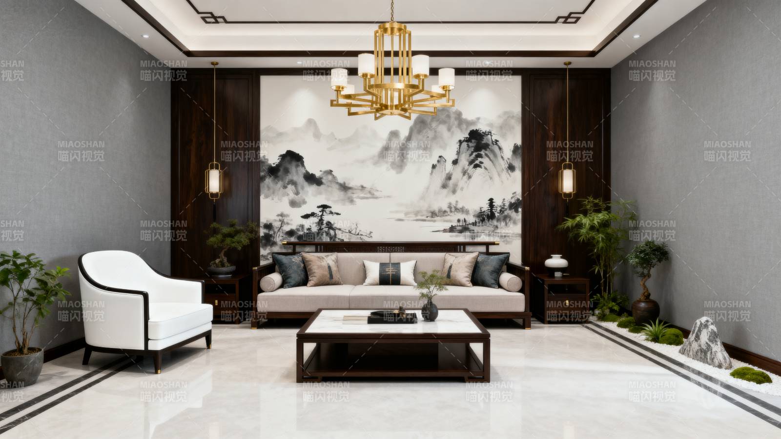 新中式客厅设计图片