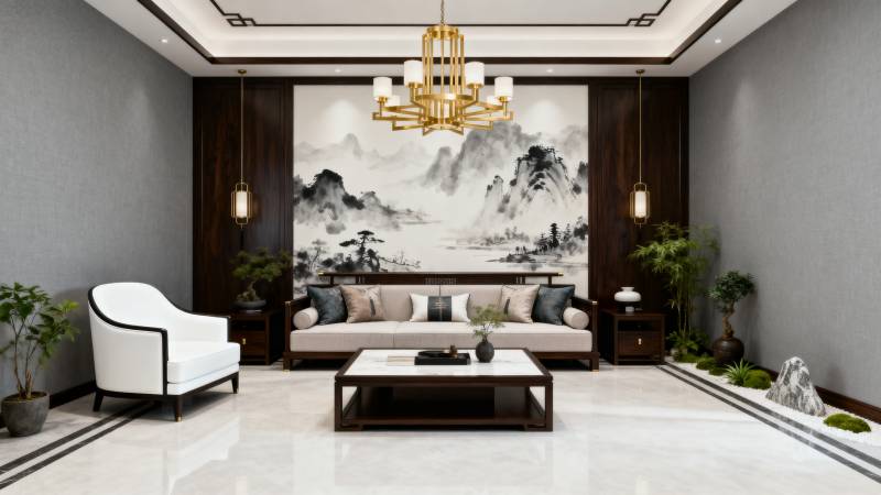 新中式客厅设计图片