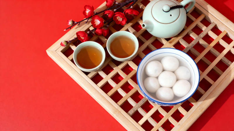 茶香汤圆迎新春图片
