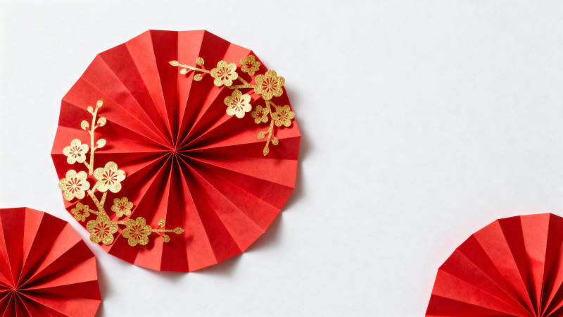 红扇金花迎春来图片