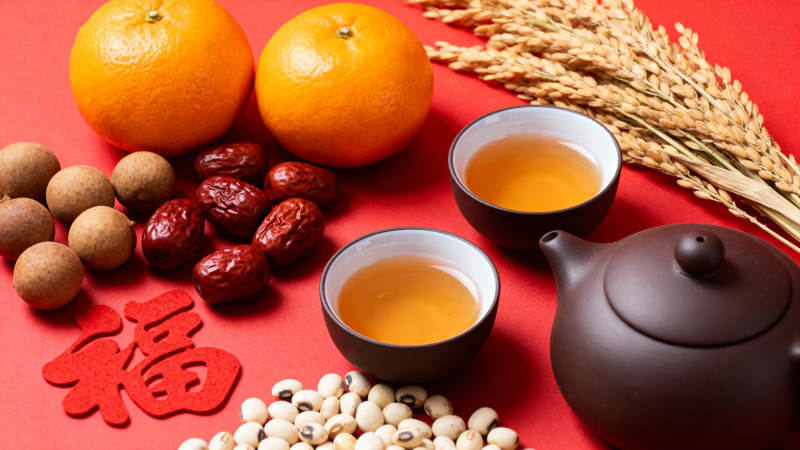 福满茶香年味浓图片