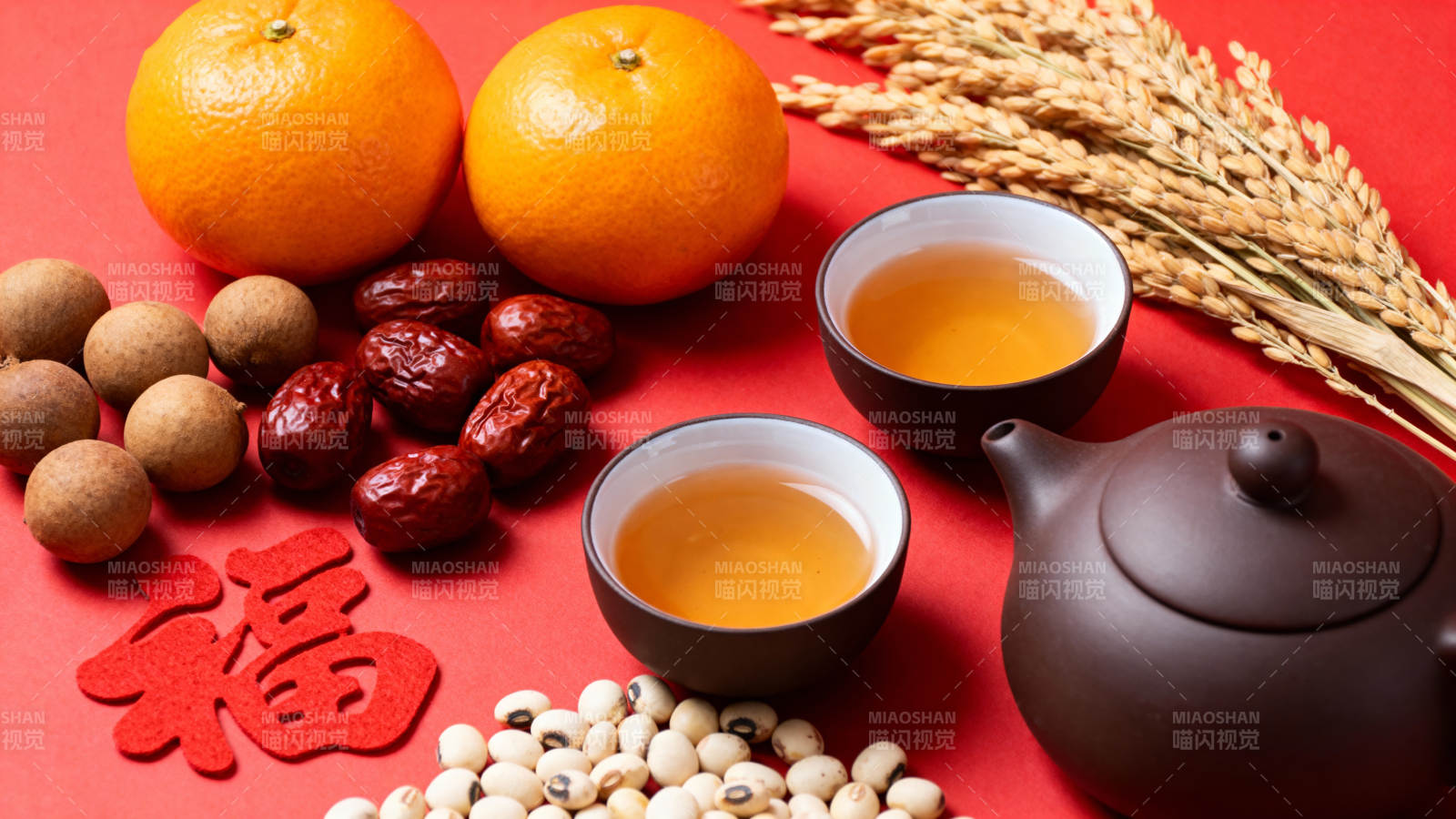 福满茶香年味浓图片