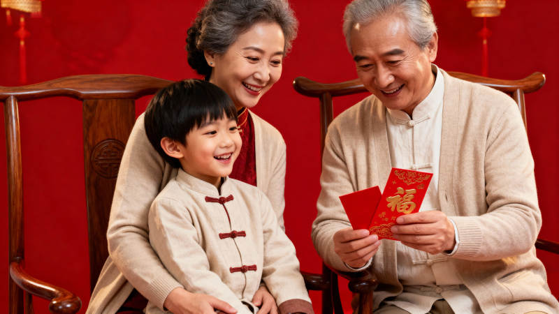 三代同堂迎新春图片