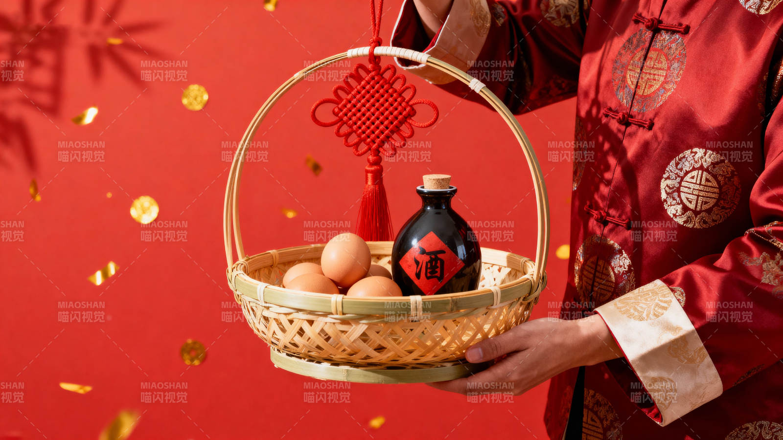 新春佳节送礼篮图片