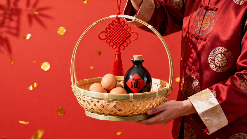 新春佳节送礼篮图片