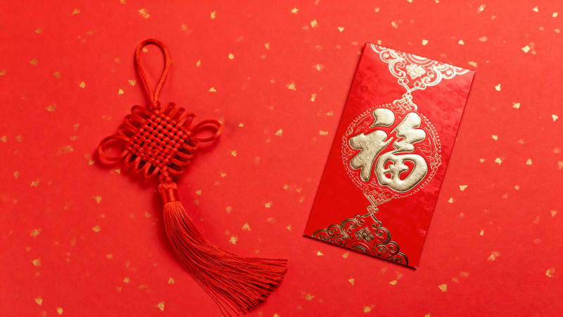 新春福袋与中国结图片