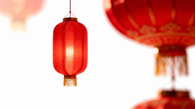 红灯笼高挂图片