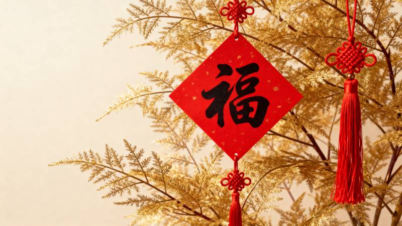 福字挂饰迎新春图片