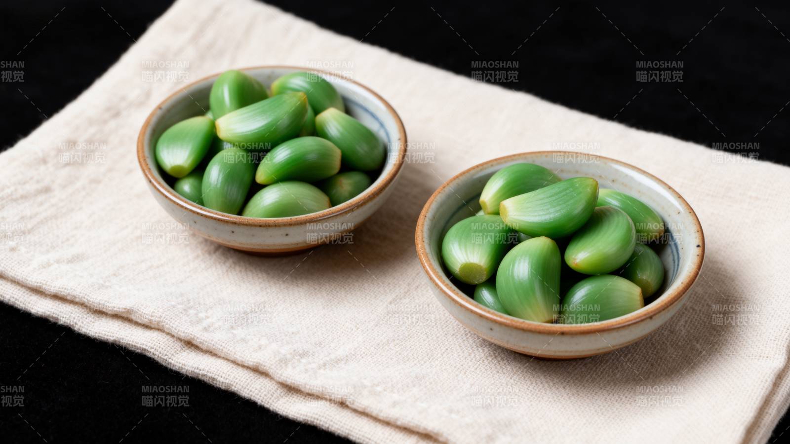 青豆小碗摆盘图片