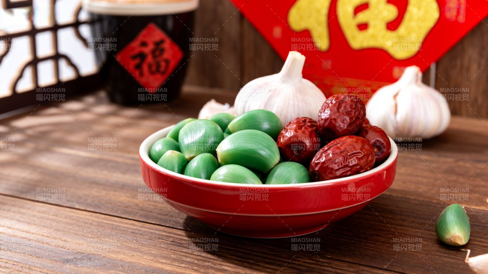 新春吉祥果盘图片