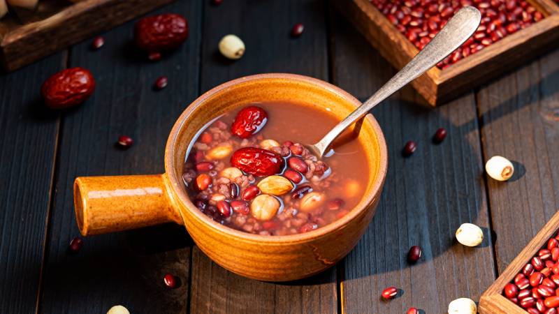 红豆汤配红枣莲子图片