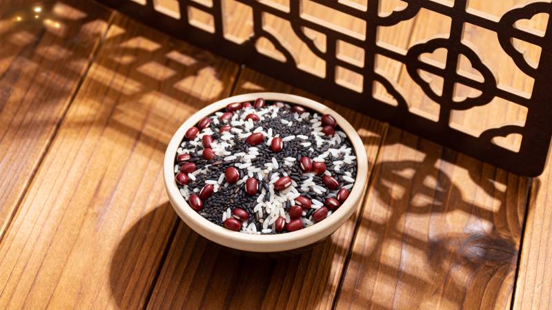 红豆黑米粥图片