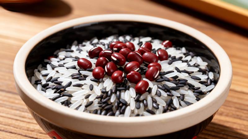 红豆黑米白米混合图片