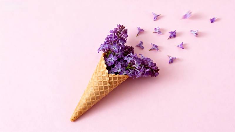 花香冰淇淋图片