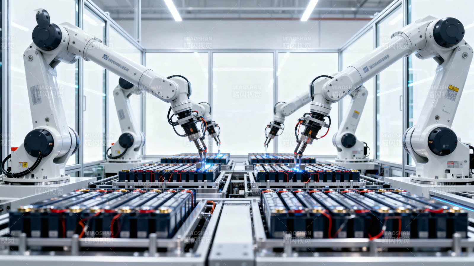 智能工厂机器人作业图片