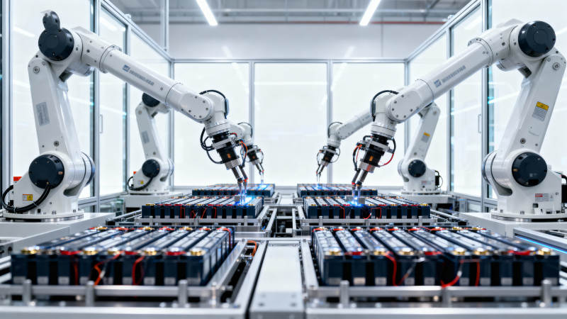 智能工厂机器人作业图片