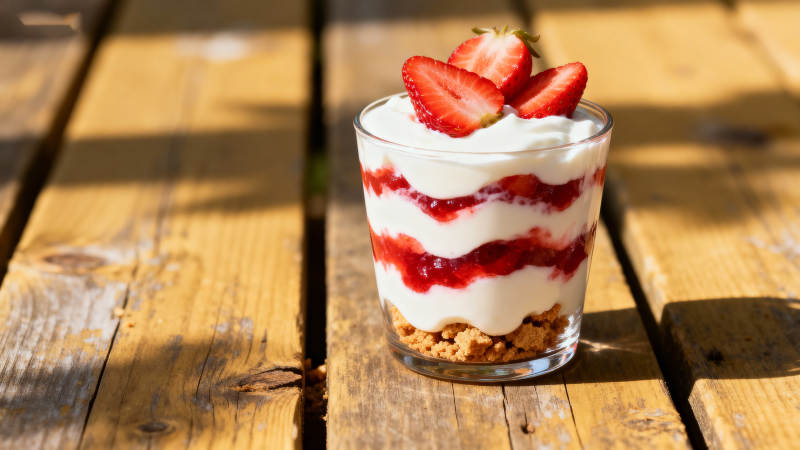 草莓酸奶杯图片