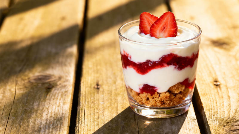 草莓酸奶杯图片