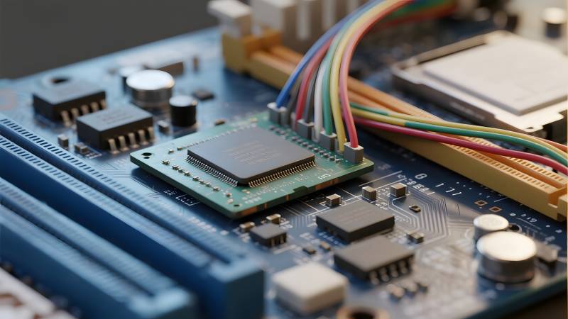 电路板芯片特写图片