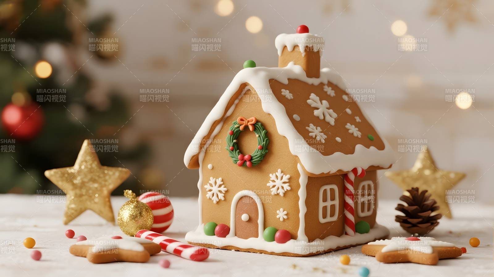 圣诞姜饼屋图片