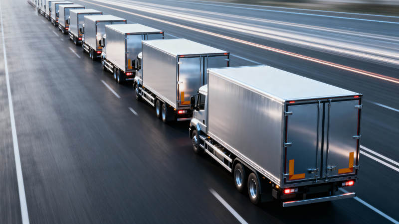 车队疾驰高速路图片