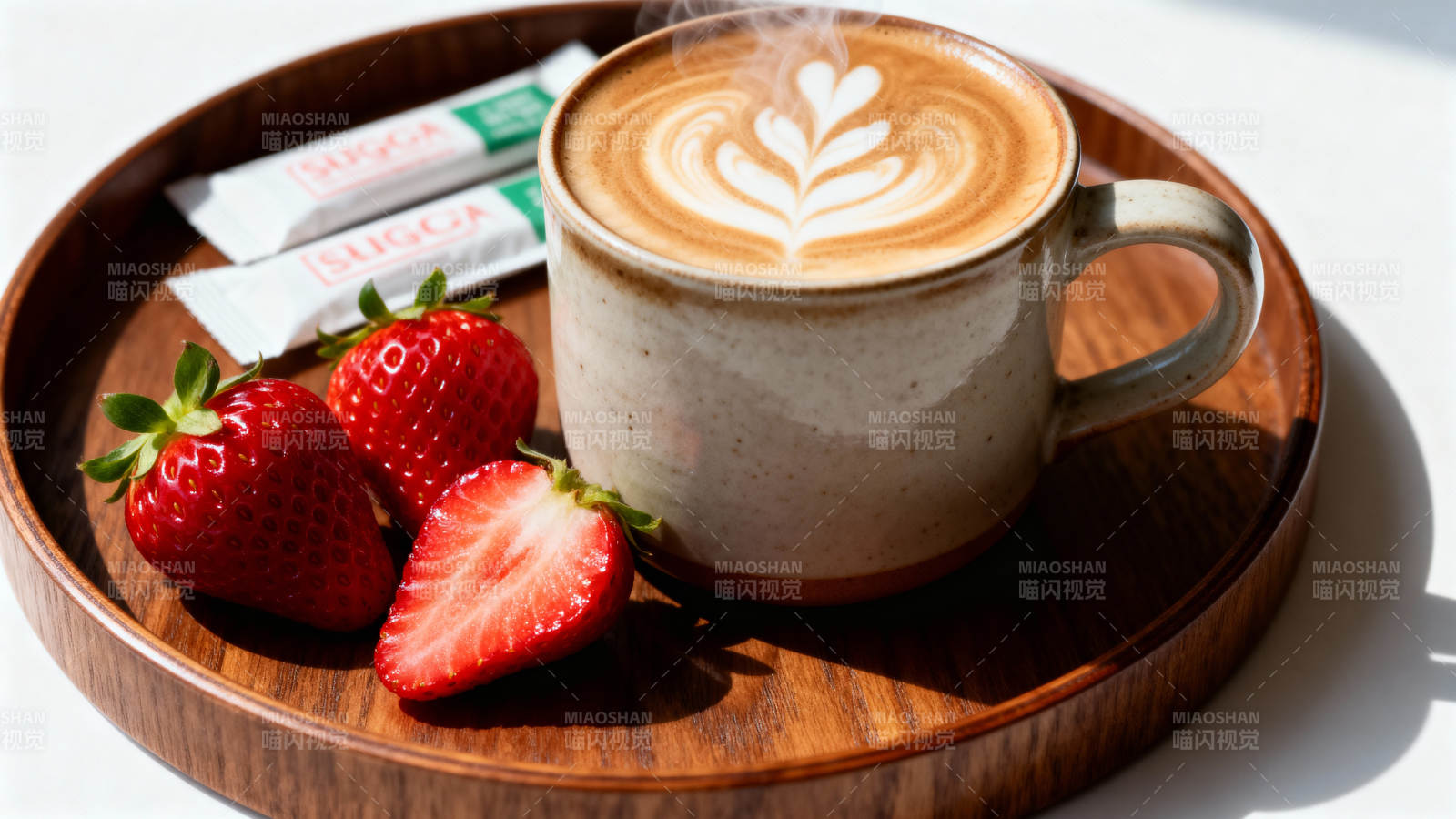 草莓拿铁 香醇可口图片