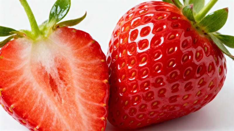 鲜红草莓特写图片