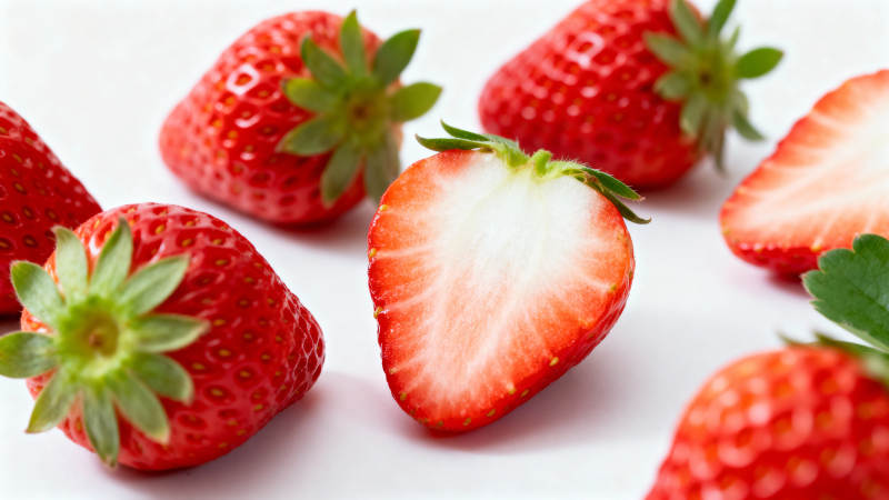 新鲜草莓特写图片