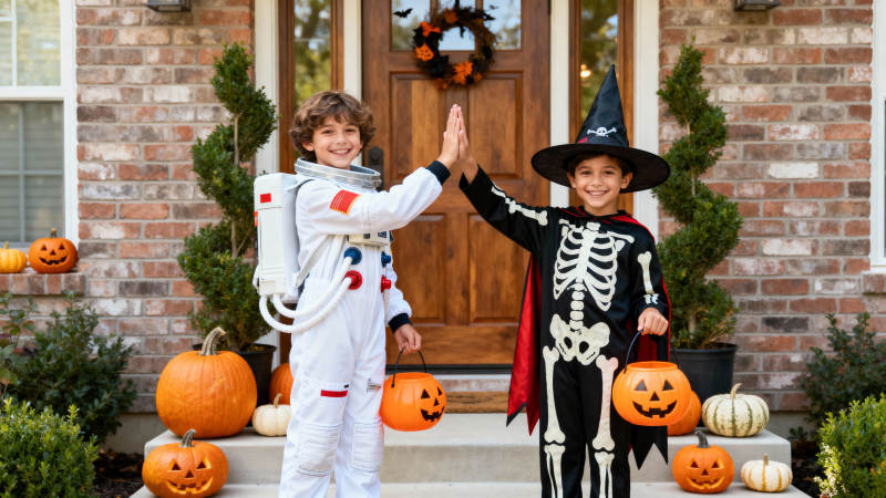 万圣节欢乐合影图片