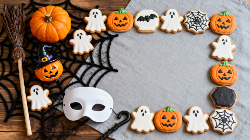 万圣节甜点布置图片