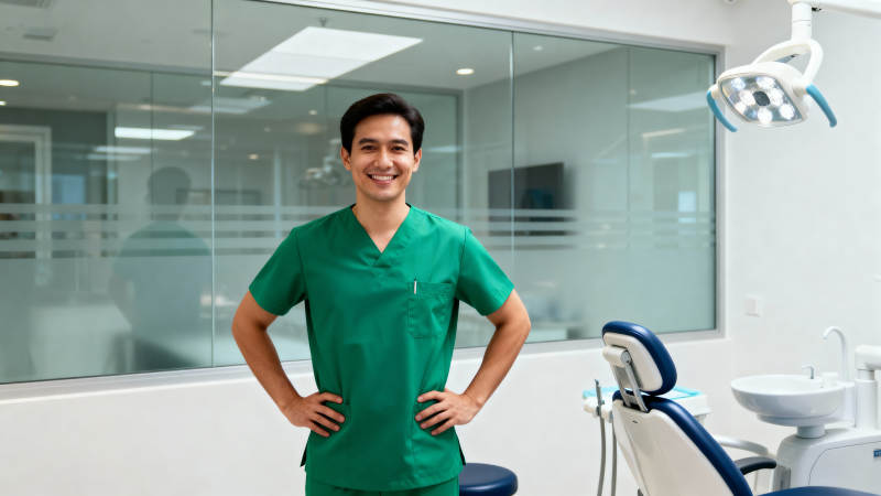 牙医微笑迎客图片