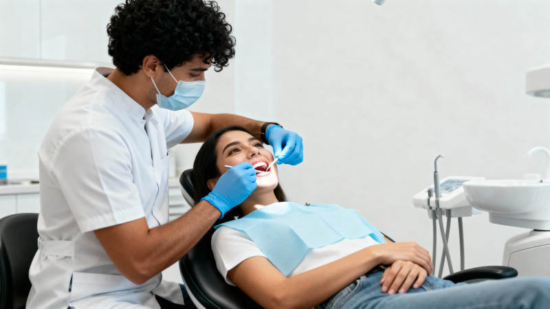 牙医正在治疗患者图片