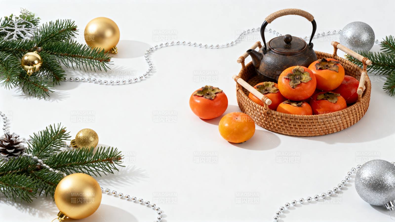 冬日果茶静物图片