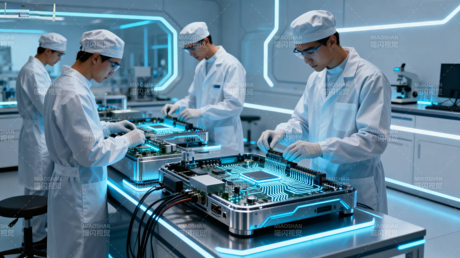 科技实验室工作场景图片