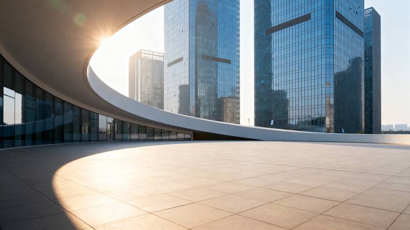 现代建筑光影交错图片