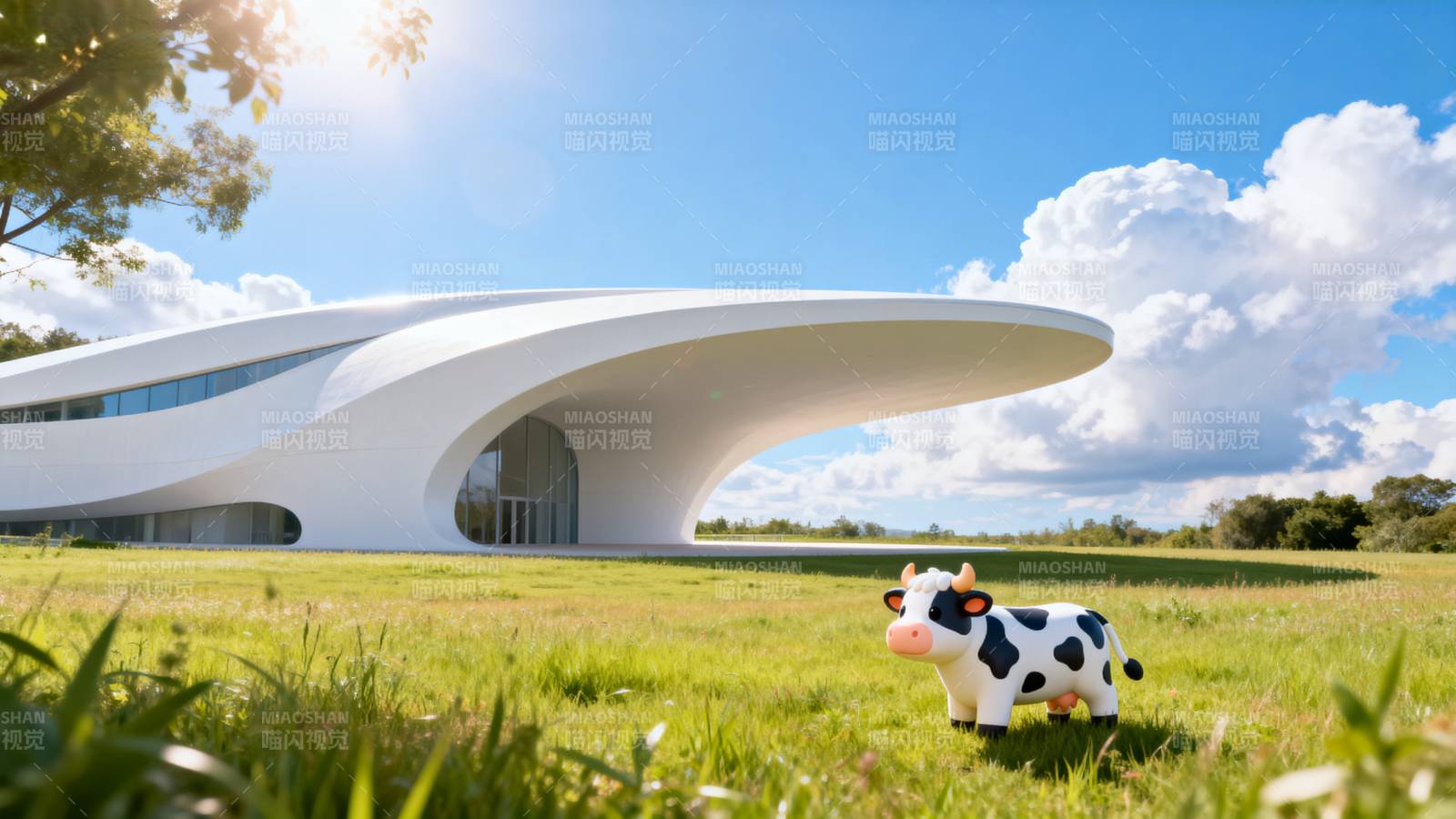 未来农场与奶牛图片