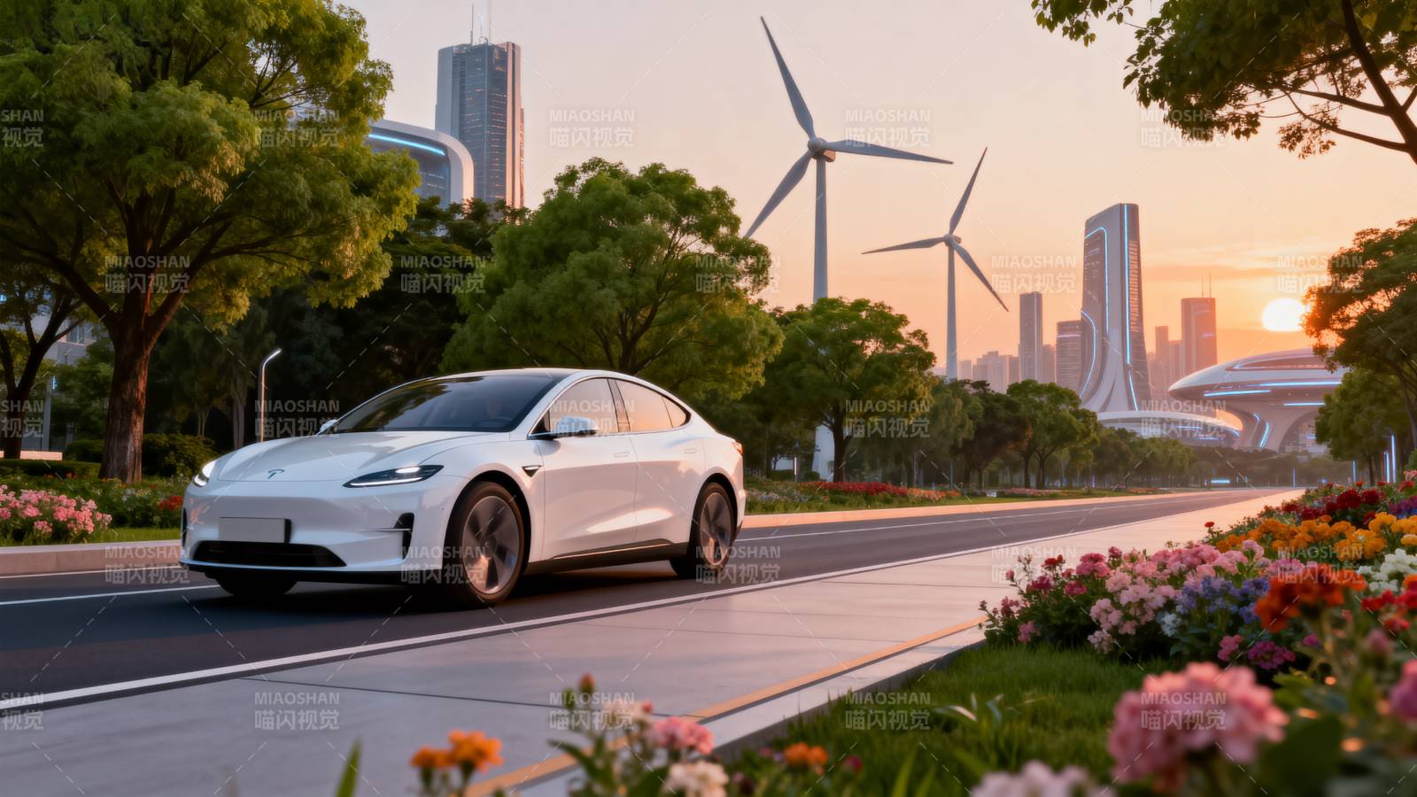 未来城市电动出行图片