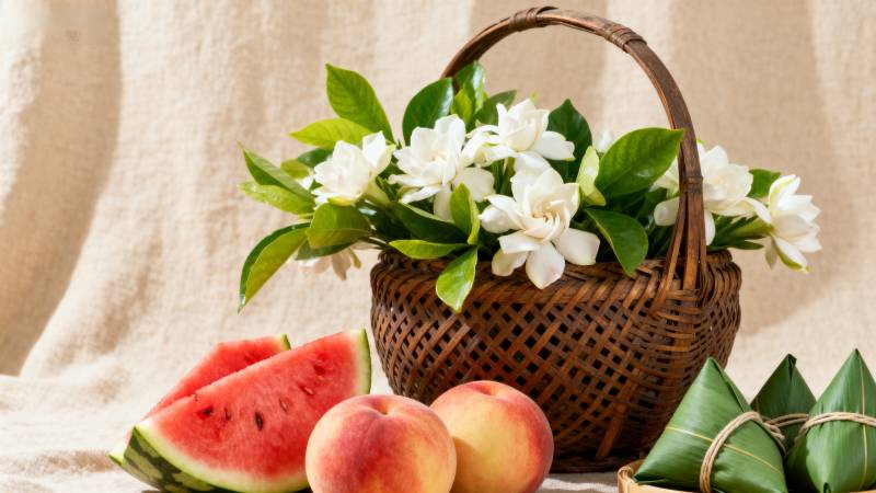 花果篮静物图图片