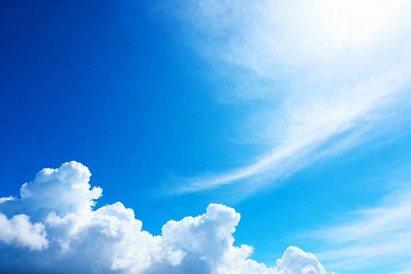 蓝天白云 晴空万里图片
