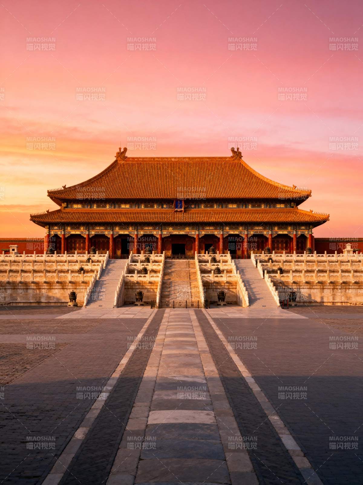 故宫夕阳美景图片