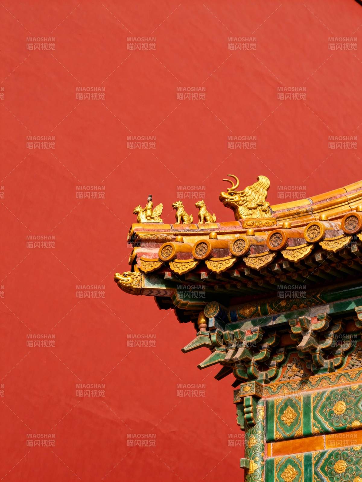 故宫屋檐金兽图片