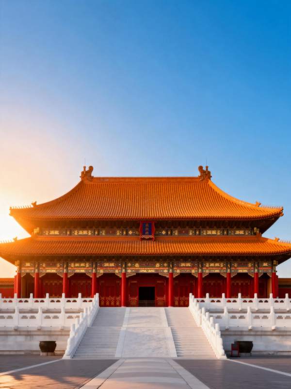 故宫太和殿晨光图片