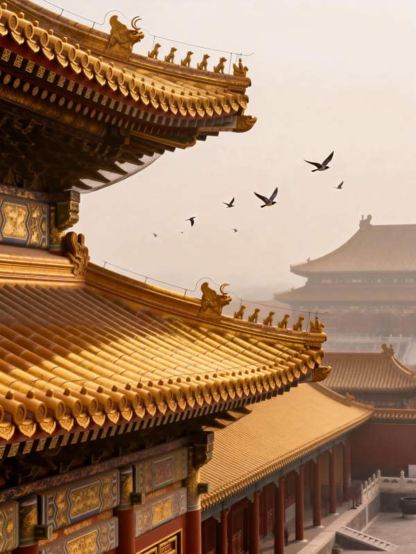 故宫飞檐掠影图片