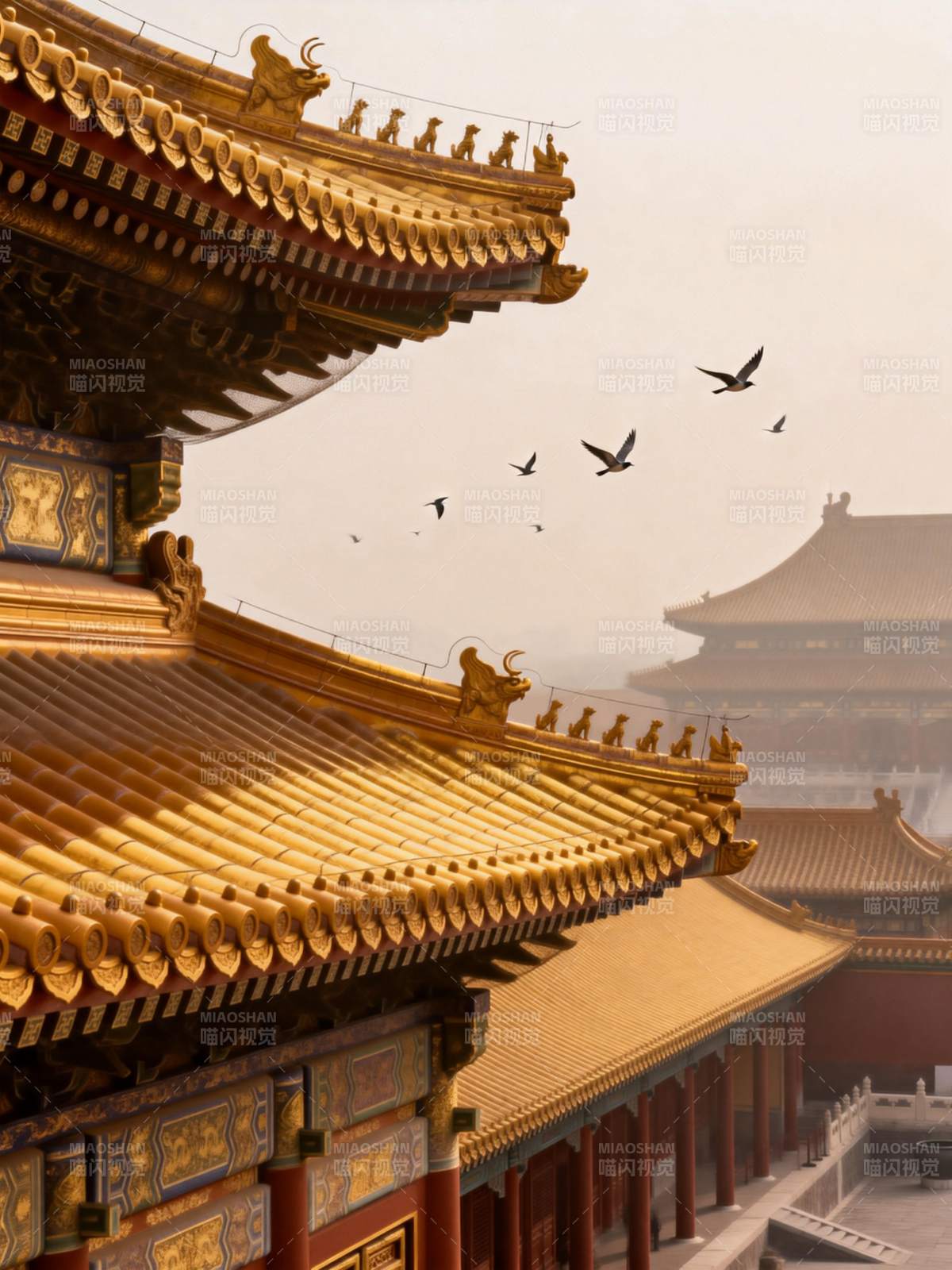 故宫飞檐掠影图片