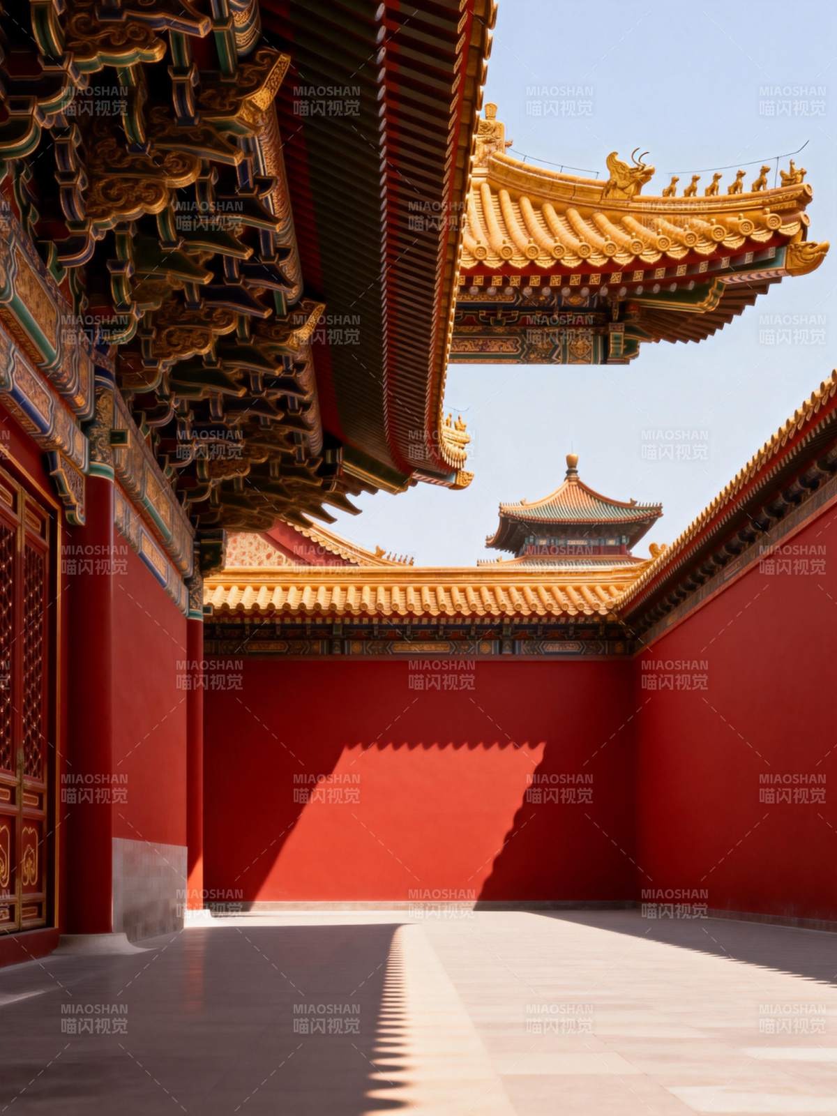 故宫红墙金瓦图片