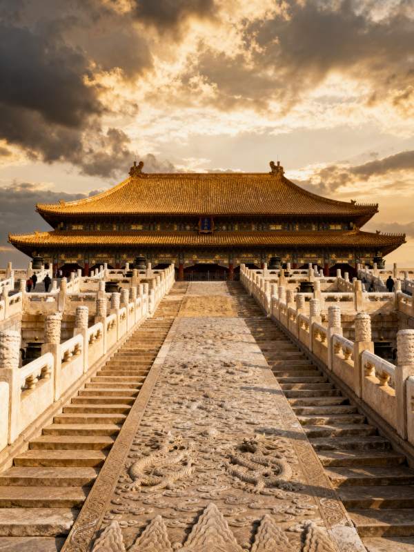 故宫金殿暮色图片