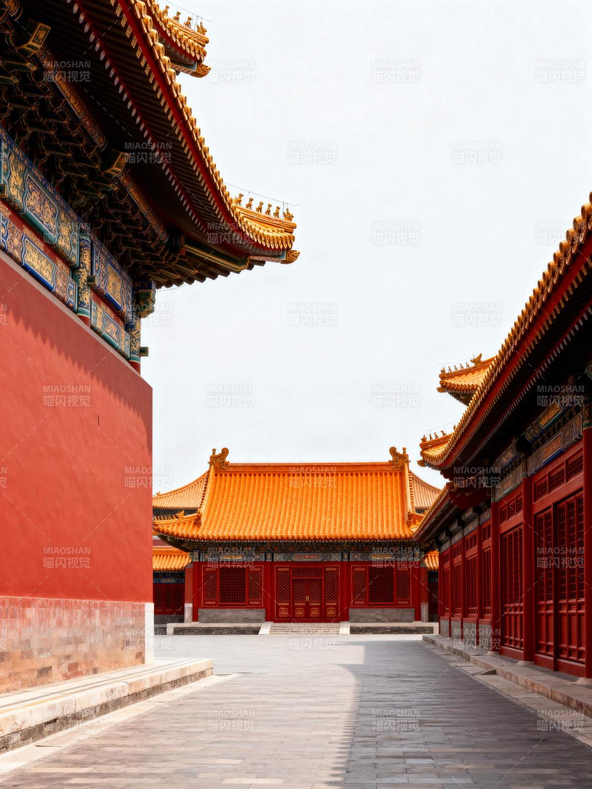 故宫红墙黄瓦图片