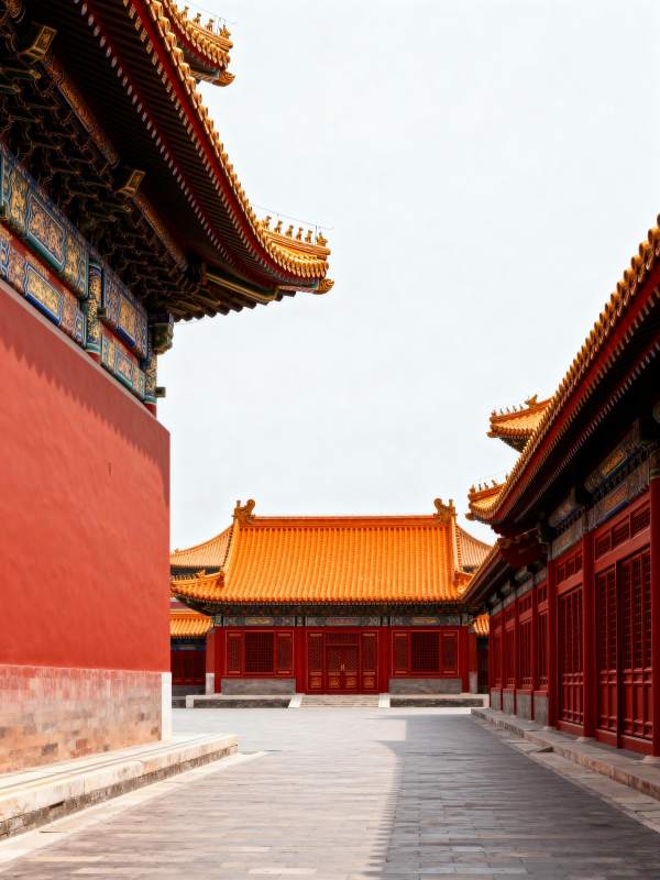 故宫红墙黄瓦图片